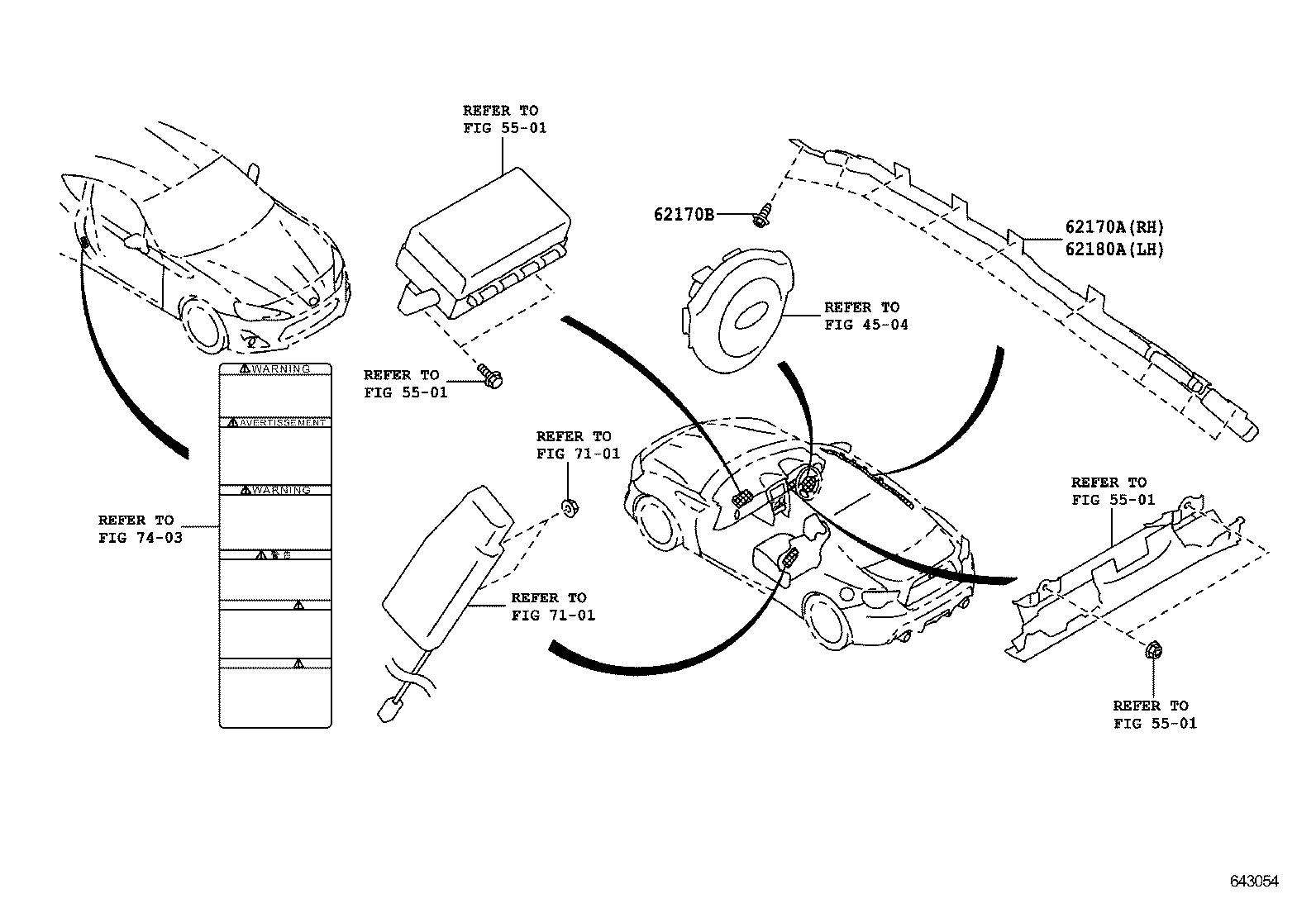 SU003-03425 AIR BAG ASSY, CURTAIN SHIELD, LH product image