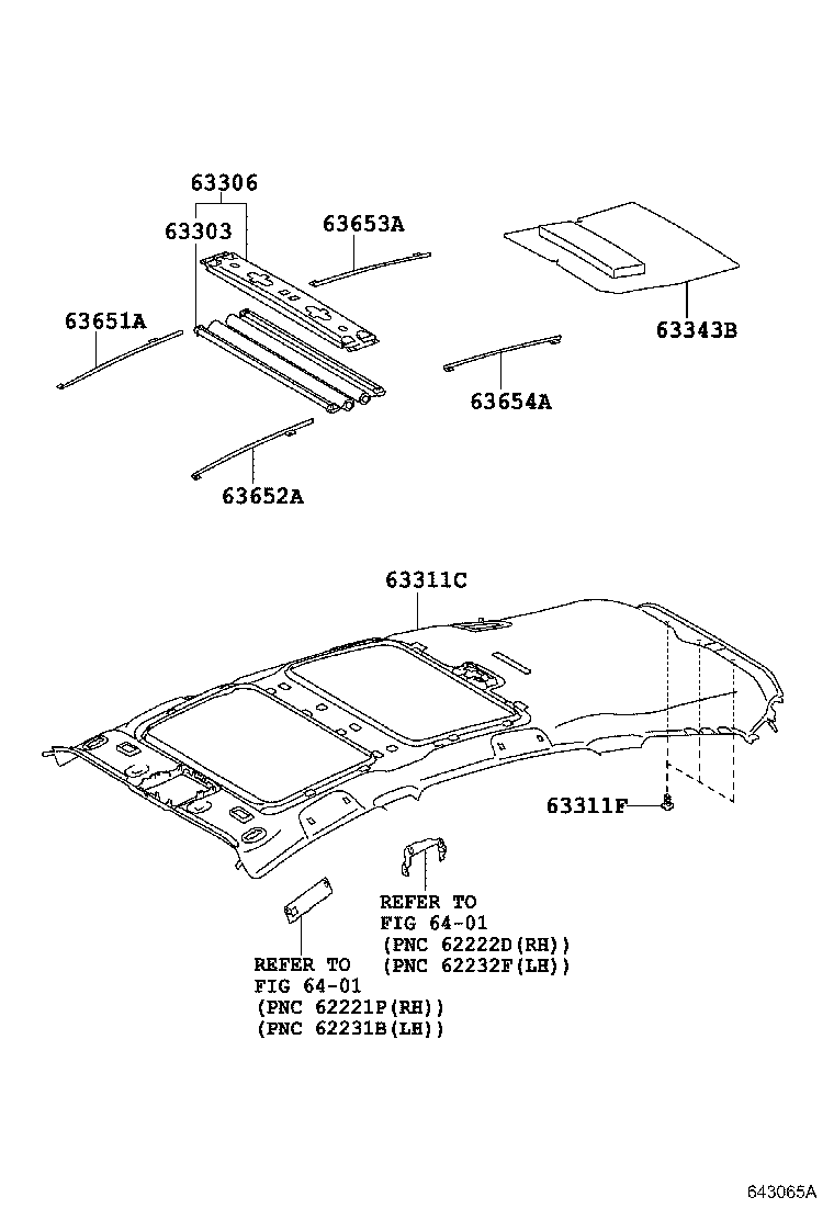 63652-47010 GARNISH, SUNSHADE, NO.1 LH product image