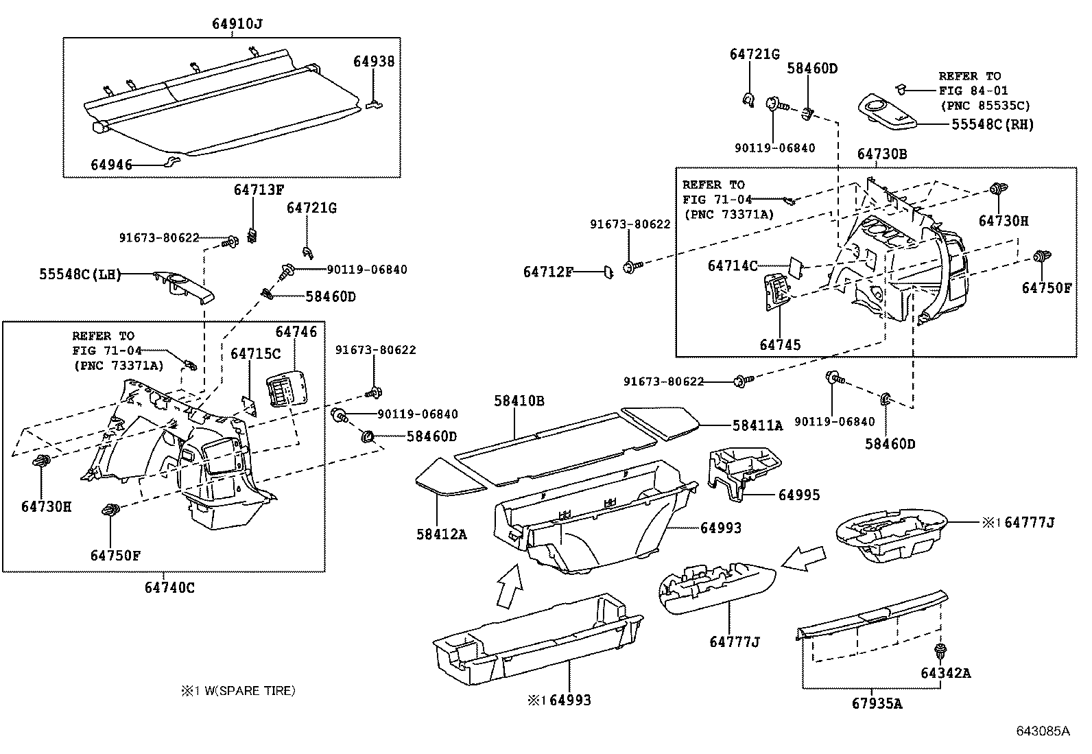 64995-47010 BOX, DECK FLOOR, RH product image