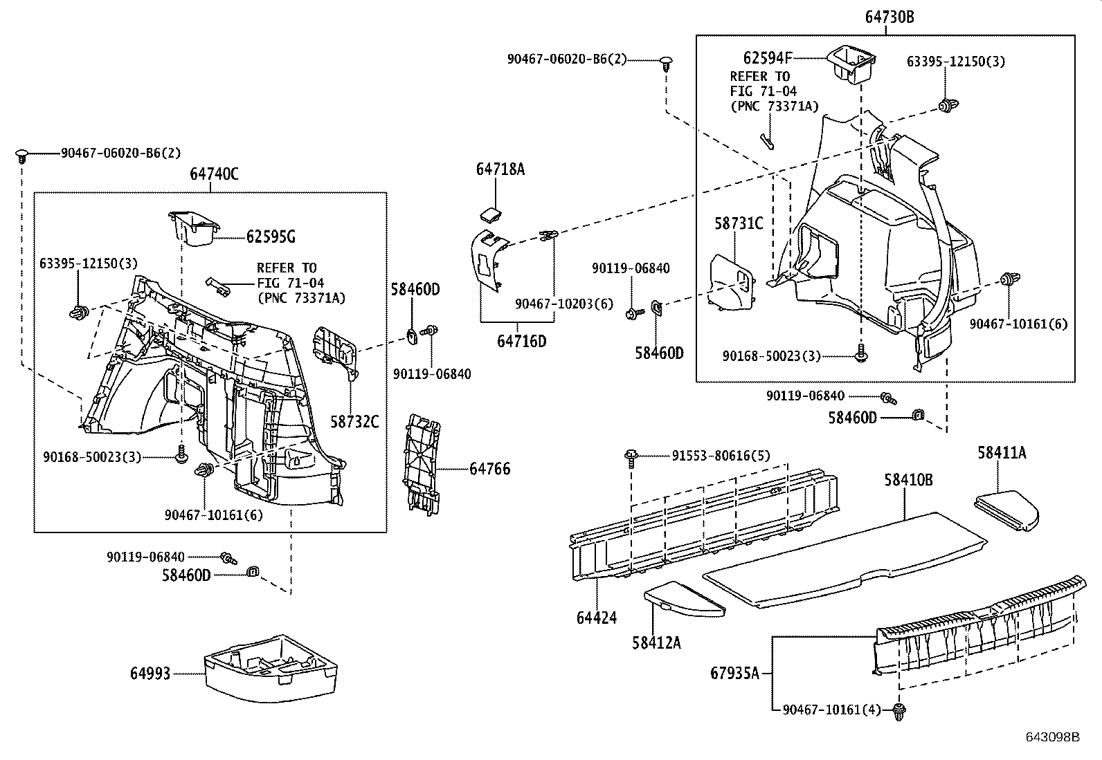 64993-68010 BOX, DECK FLOOR, REAR product image