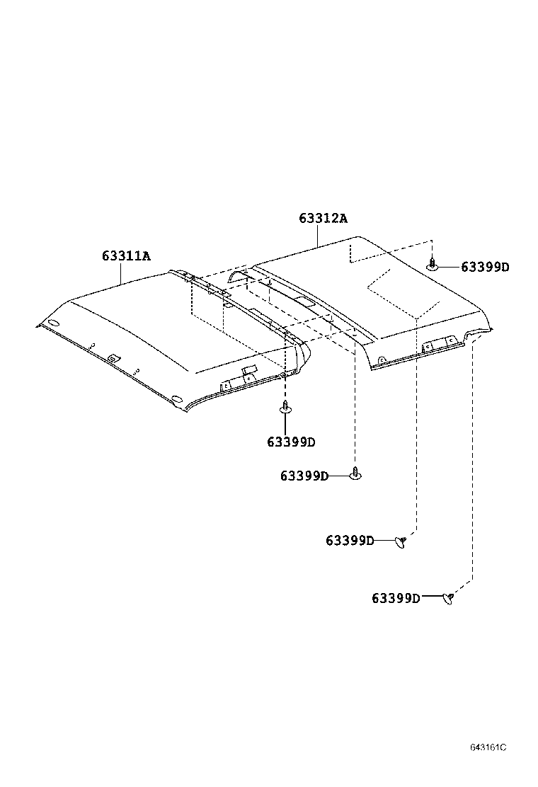 63339-60040 COVER, ROOF HEADLINING SERVICE HOLE product image