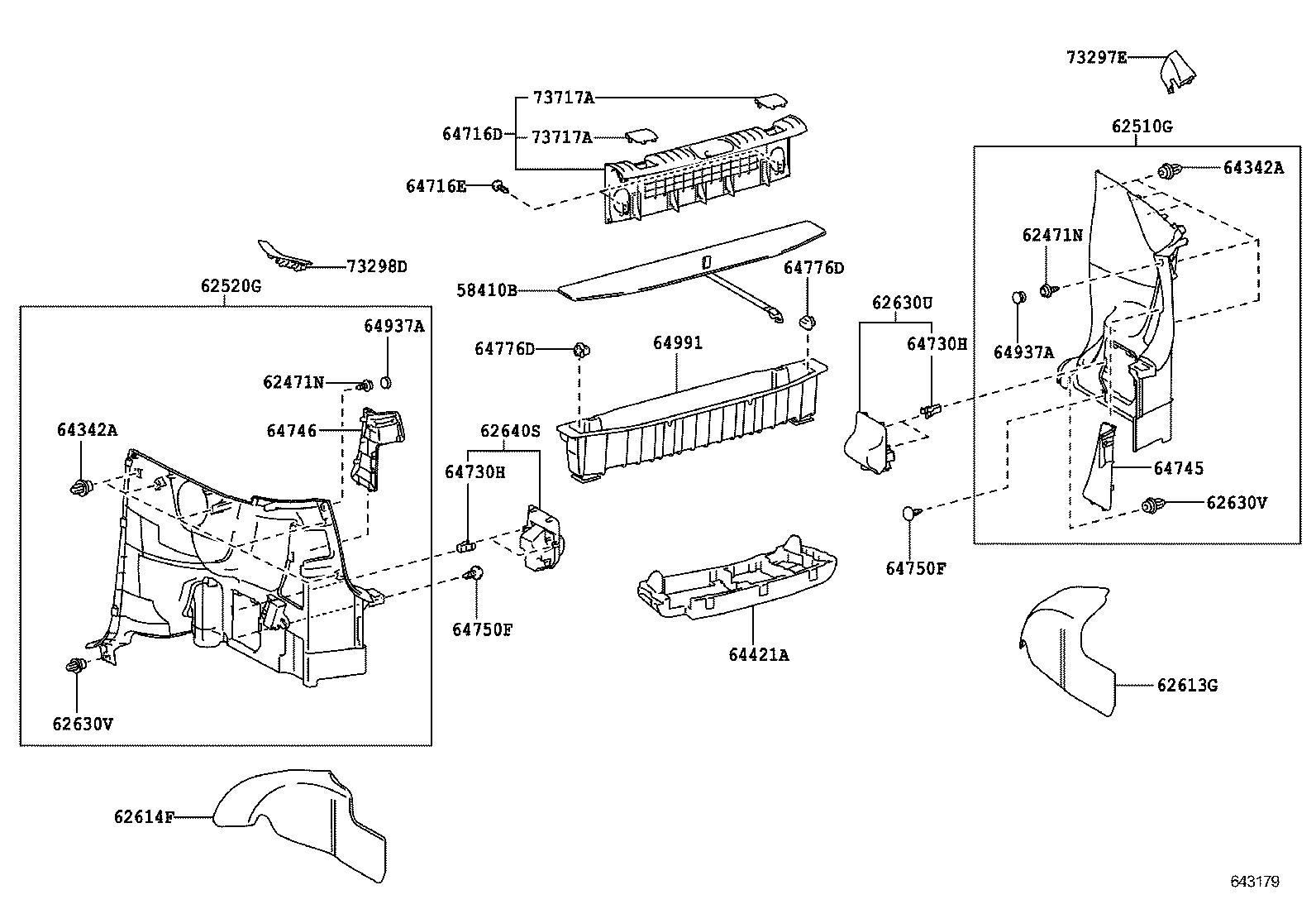 62510-74040-C0 TRIM ASSY, SIDE NO.1, RH product image
