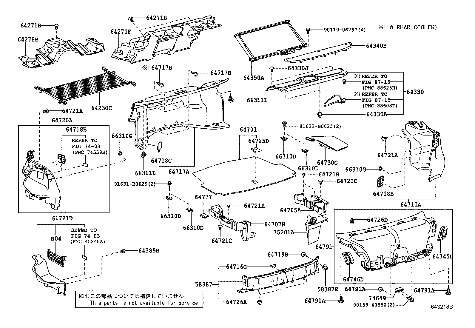 Toyota 64720-50190-C0 COVER ASSY, LUGGAGE COMPARTMENT TRIM, LH