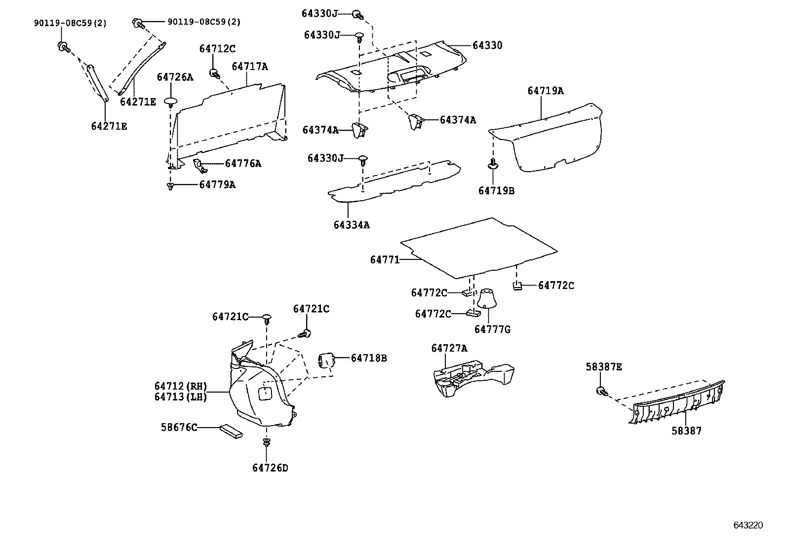 58579-12010 PAD, REAR FLOOR SILENCER product image