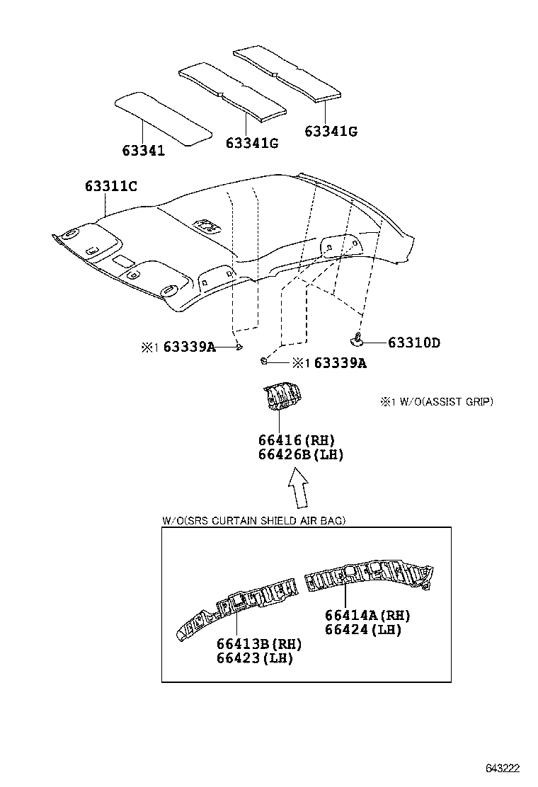 69759-12130 PAD, ROOF SILENCER, REAR product image