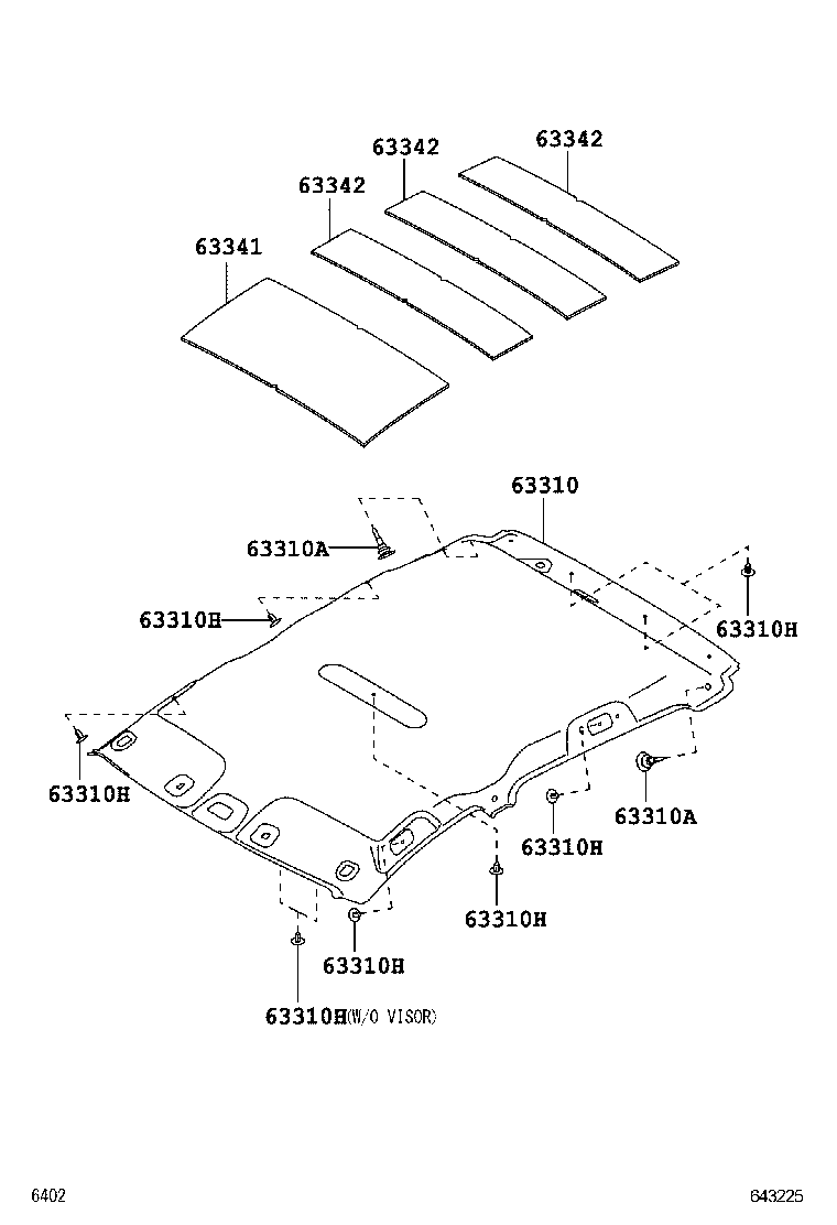 63341-BZ170 PAD, ROOF SILENCER, NO.1 product image