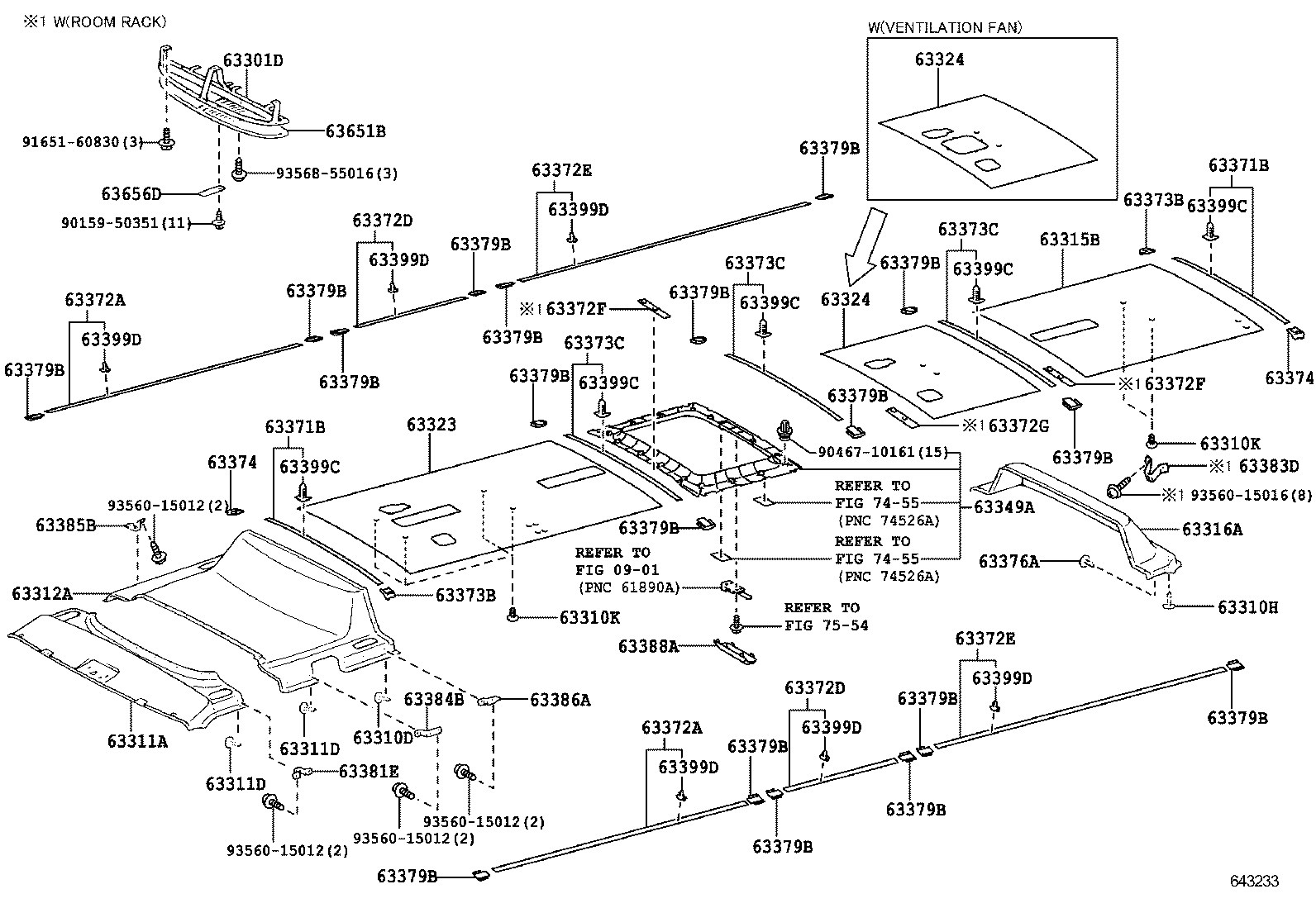 63352-36030 PAD, ROOF SILENCER, NO.11 product image