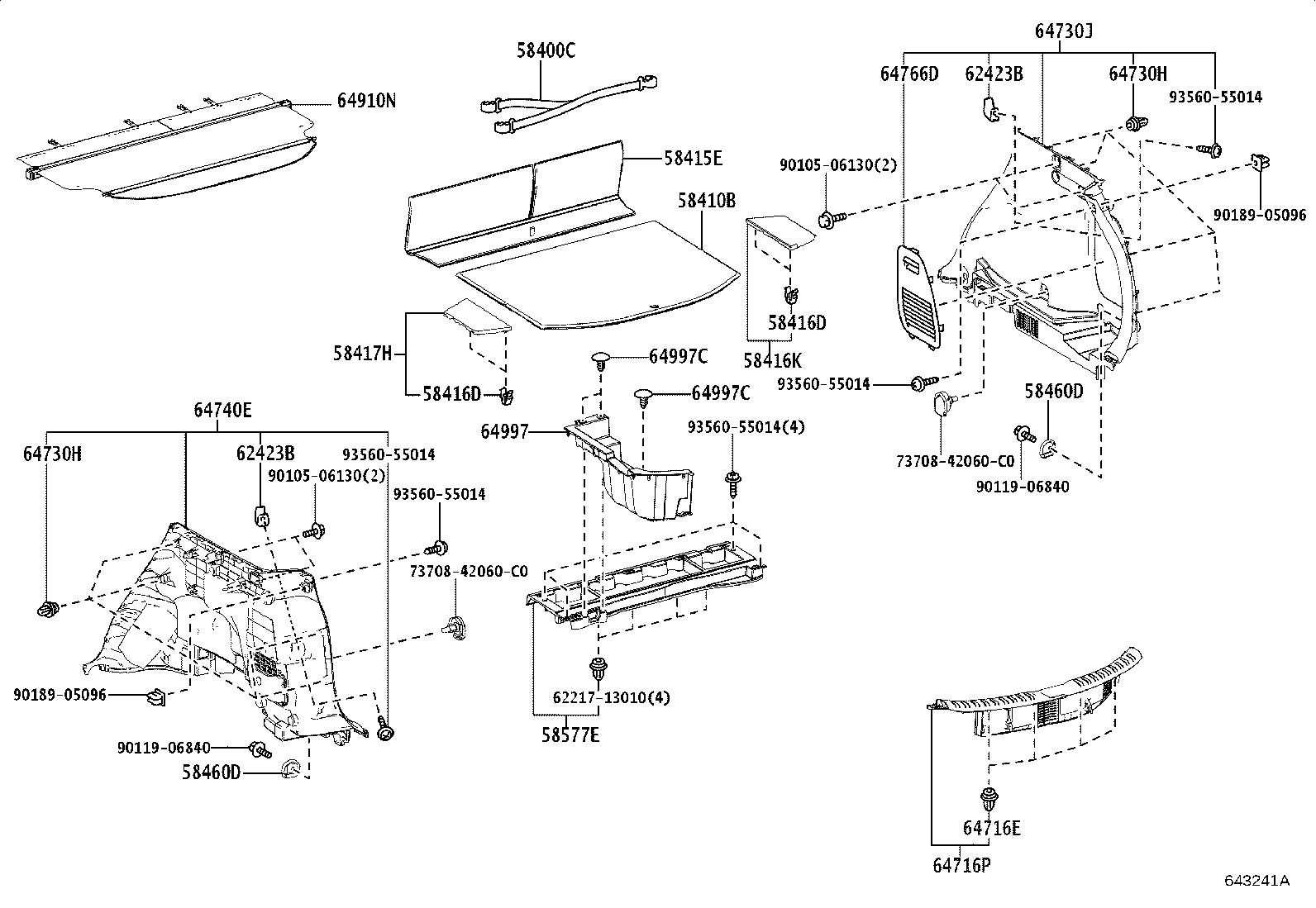 Toyota 58415-42040-C2 BOARD, REAR FLOOR, NO.1