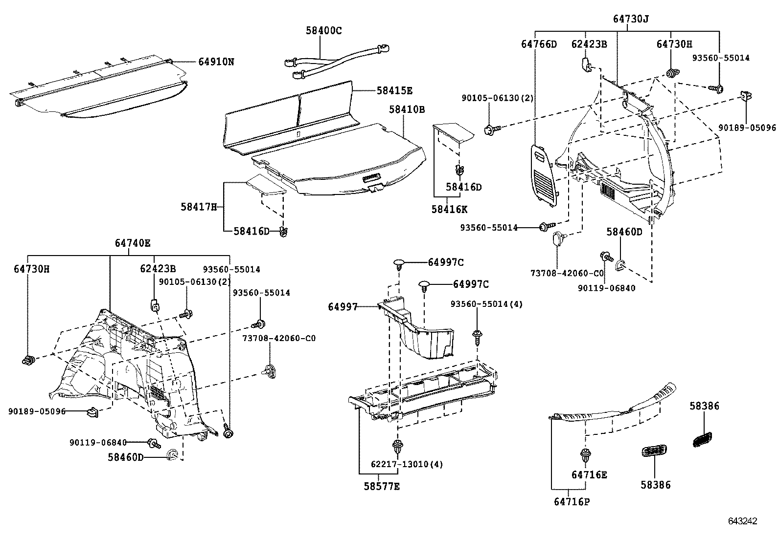 58400-42010 BELT ASSY, LUGGAGE HOLD product image