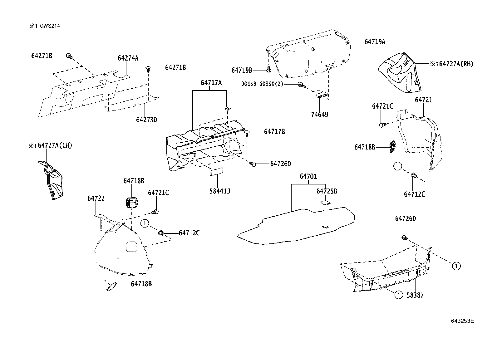 64334-30140 PAD, PACKAGE TRAY TRIM product image