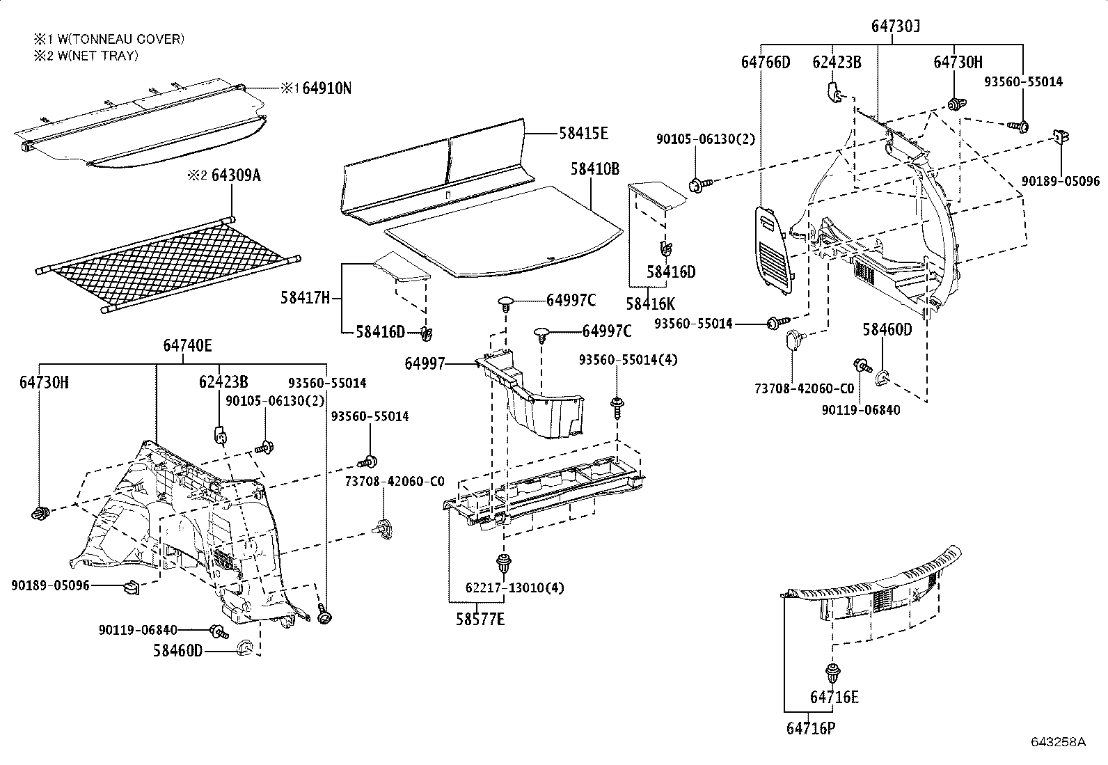 64730-42170-C0 PANEL ASSY, DECK TRIM SIDE, RH product image