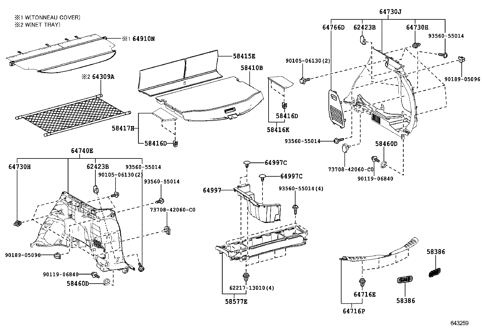 64740-42200 PANEL ASSY, DECK TRIM SIDE, LH product image