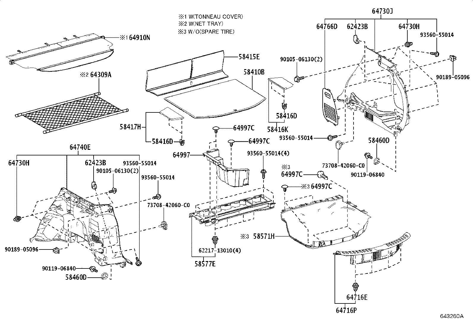 64740-42200 PANEL ASSY, DECK TRIM SIDE, LH product image