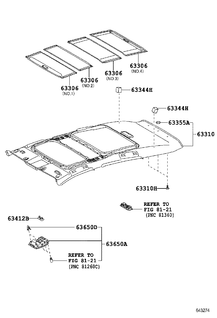 63344-0T050 PAD, ROOF SILENCER, NO.4 product image