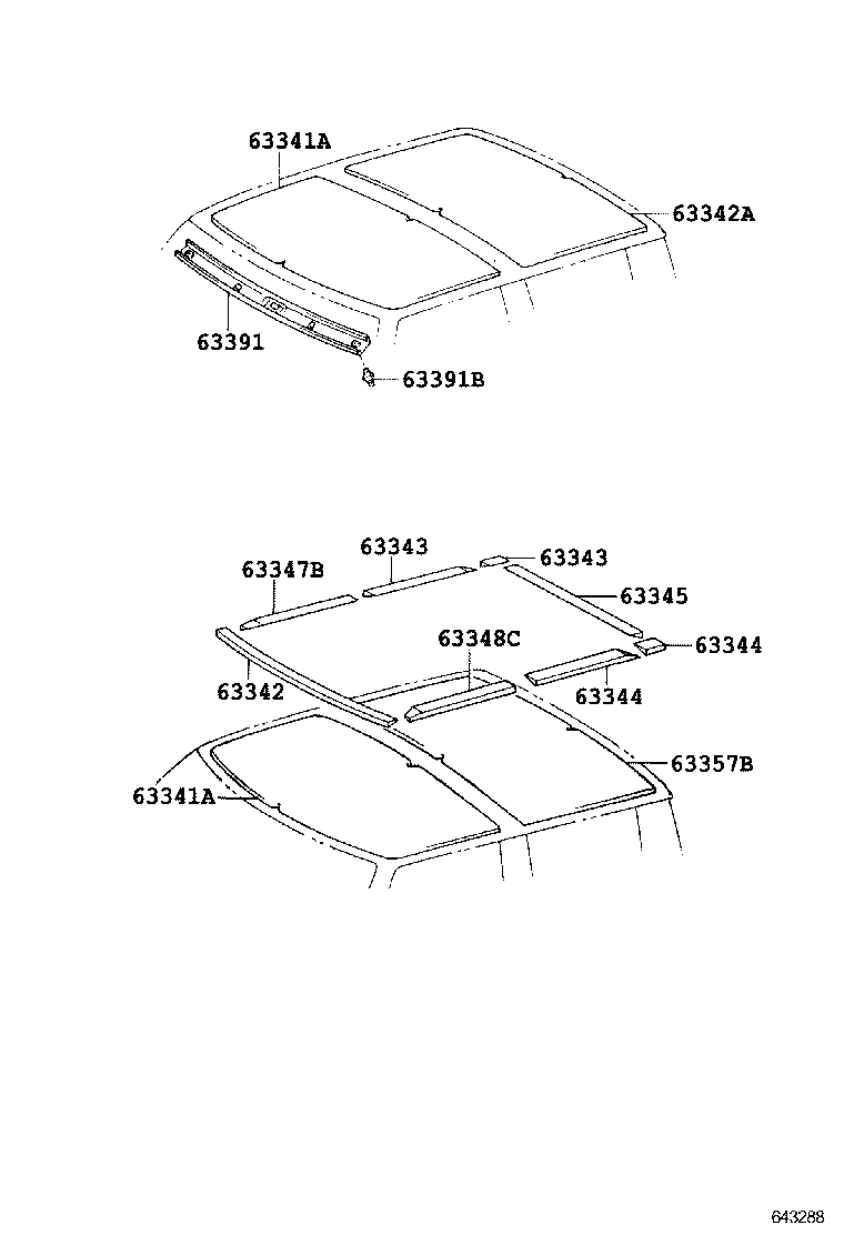 63385-95400 RETAINER, ROOF HEADLINING TRIM SIDE, RH product image