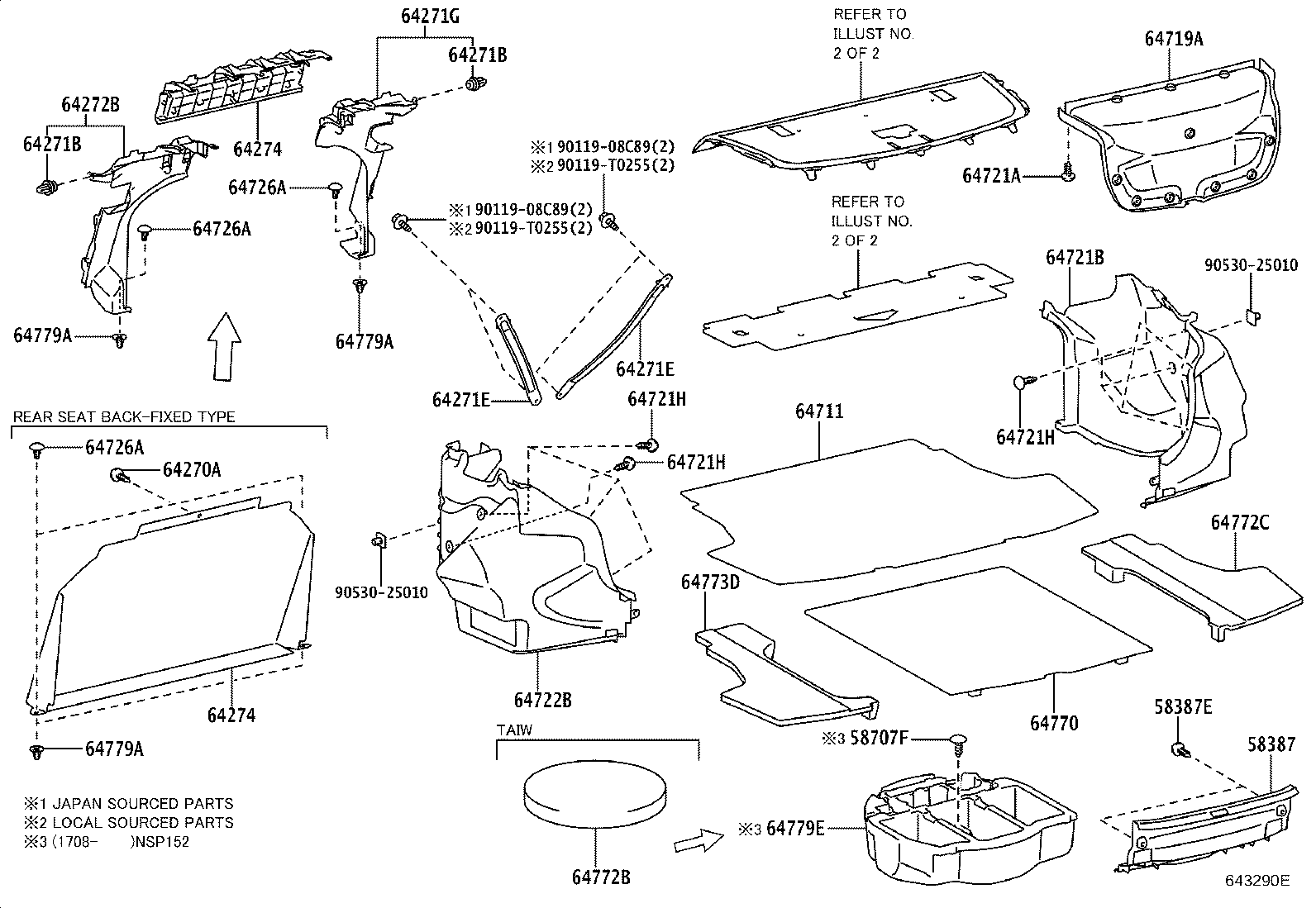 Toyota 58387-0D220 PLATE, REAR FLOOR FINISH