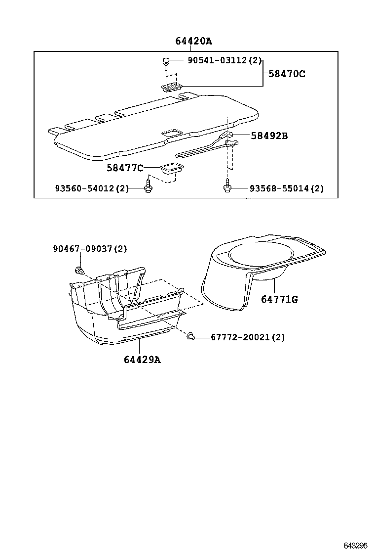 64771-28050 COVER, SPARE WHEEL product image