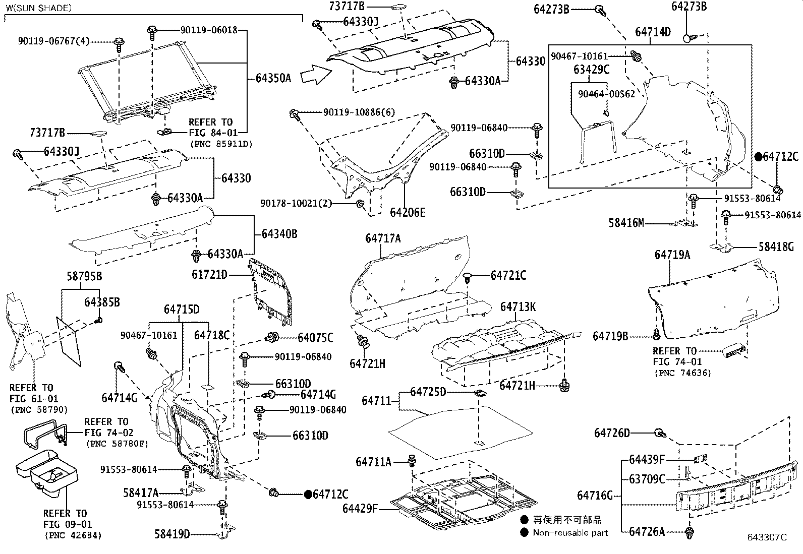 64429-53010 BOX, LUGGAGE COMPARTMENT TRIM product image