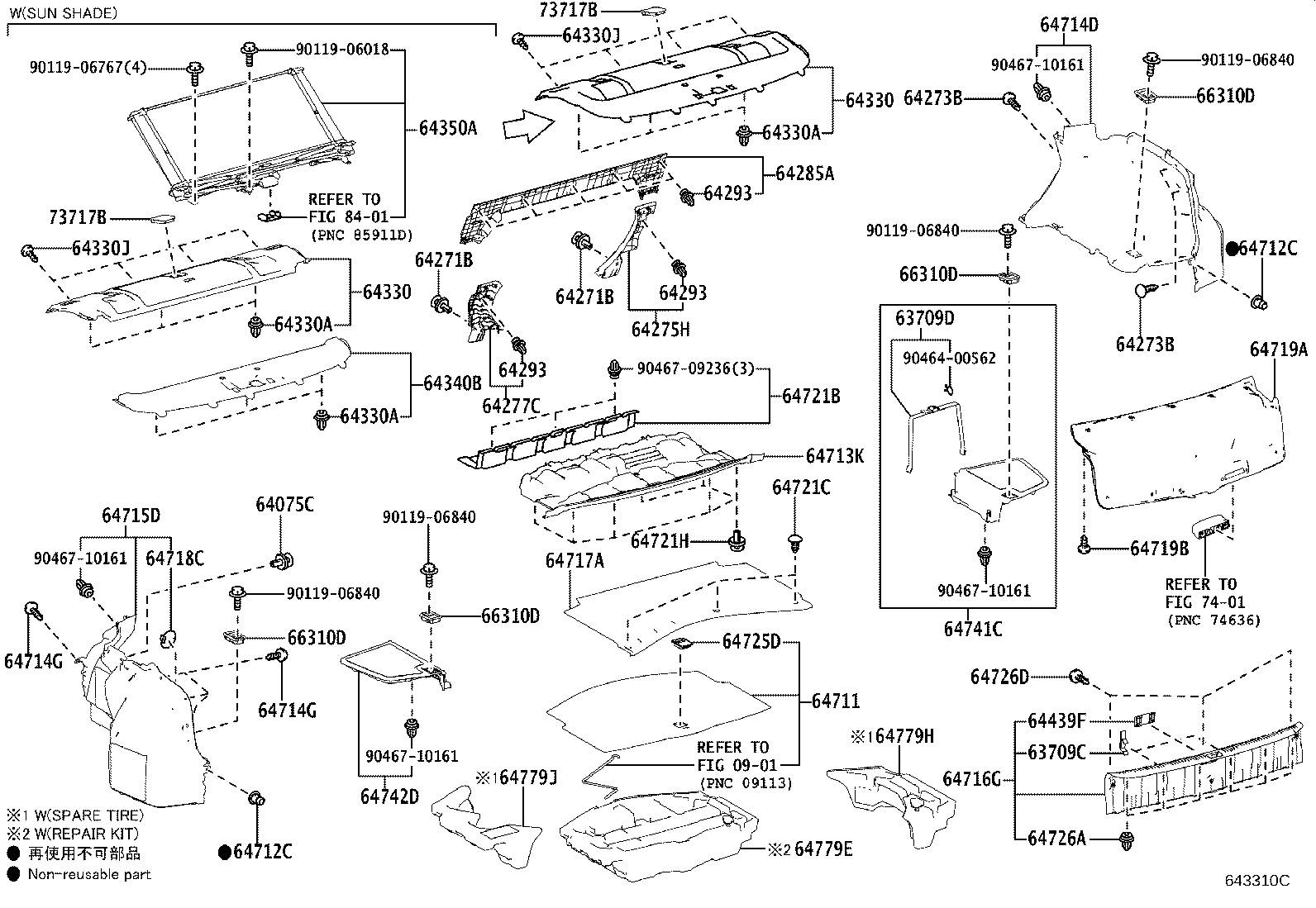 64429-53010 BOX, LUGGAGE COMPARTMENT TRIM product image