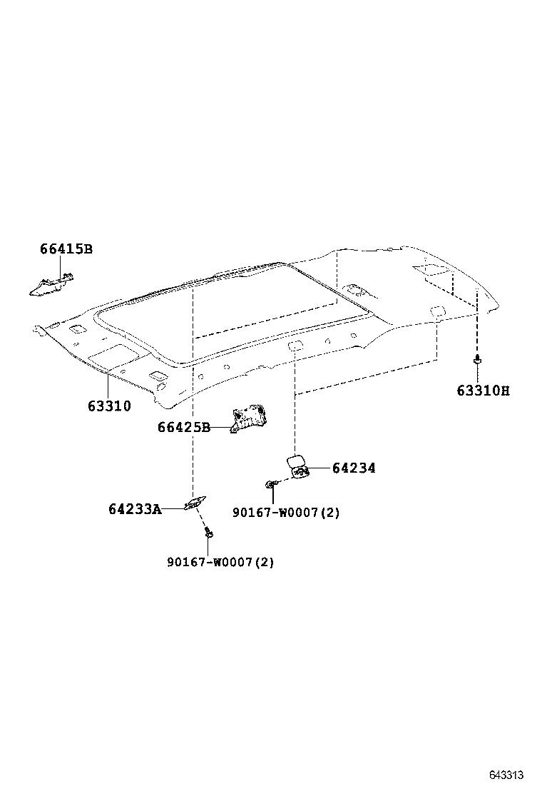 63341-02130 PAD, ROOF SILENCER, NO.1 product image