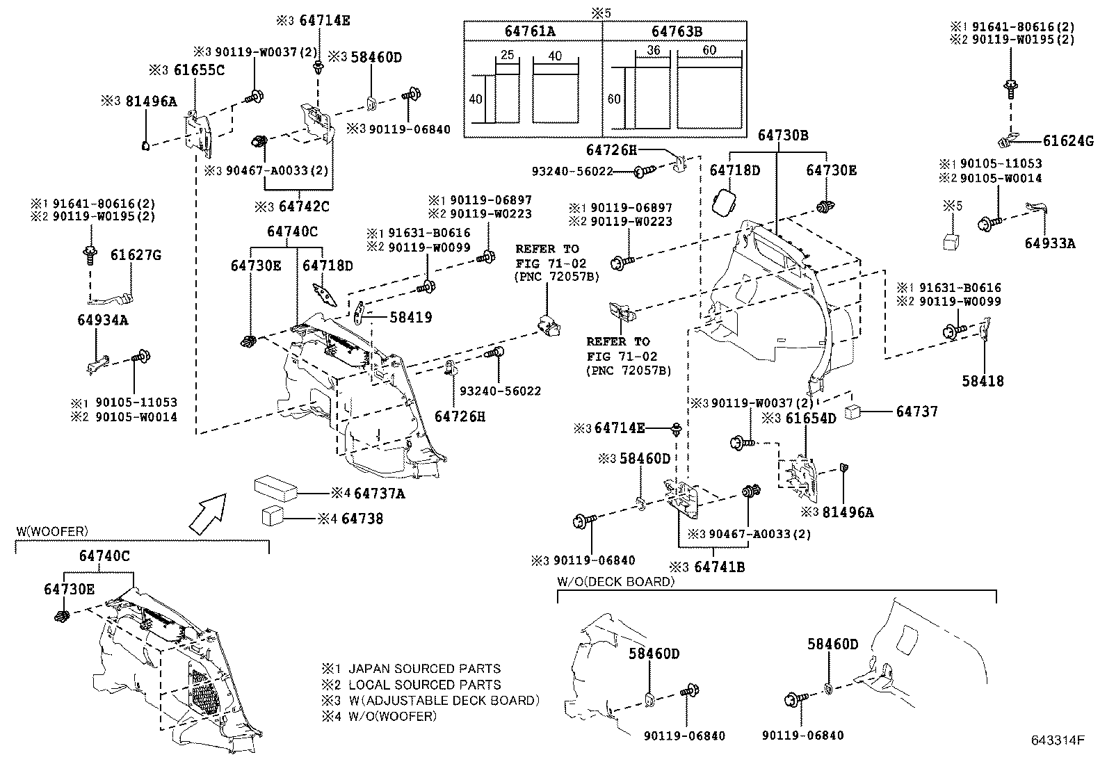 64306-02070 SUSPENDER SUB-ASSY, PACKAGE TRAY TRIM product image