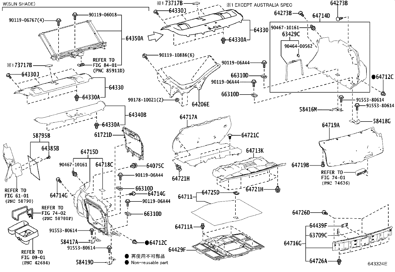 64429-53030 BOX, LUGGAGE COMPARTMENT TRIM product image