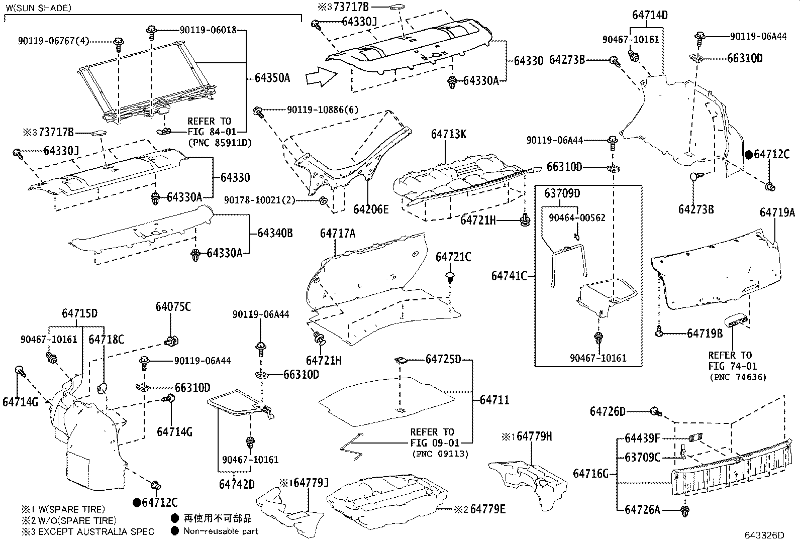 64429-53030 BOX, LUGGAGE COMPARTMENT TRIM product image