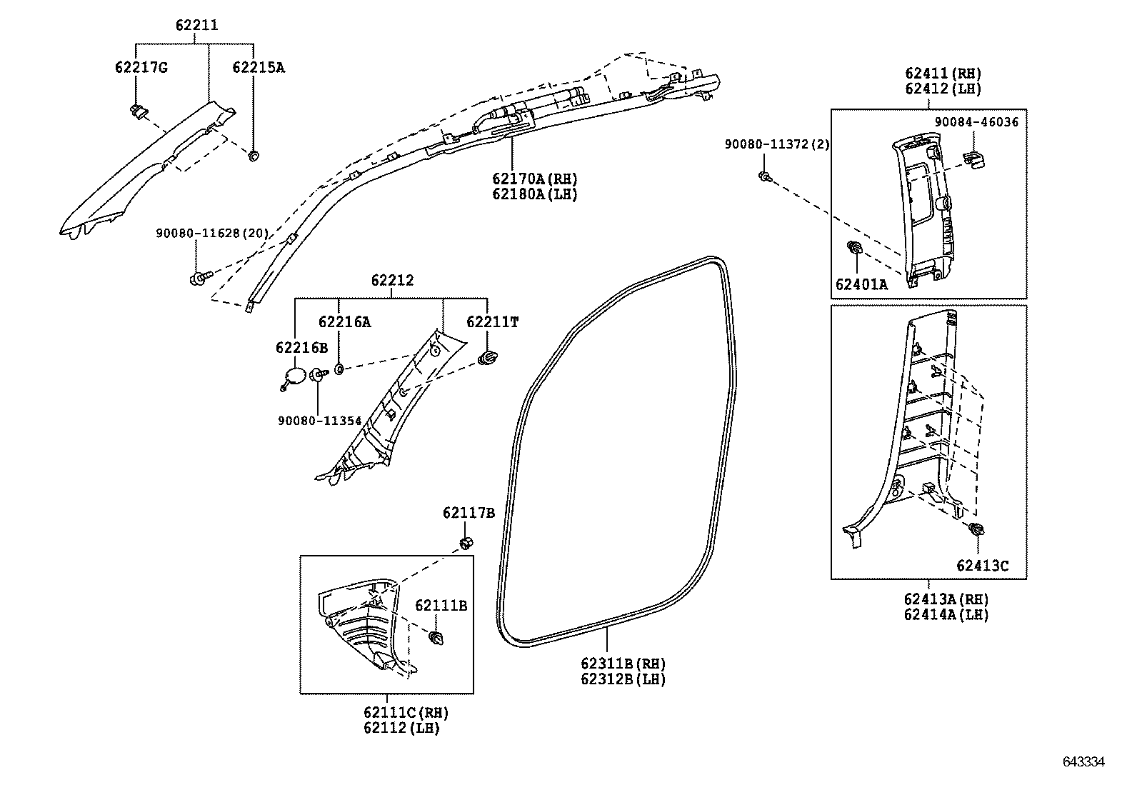 64141-0C021 SILENCER, BACK PANEL, NO.1 product image