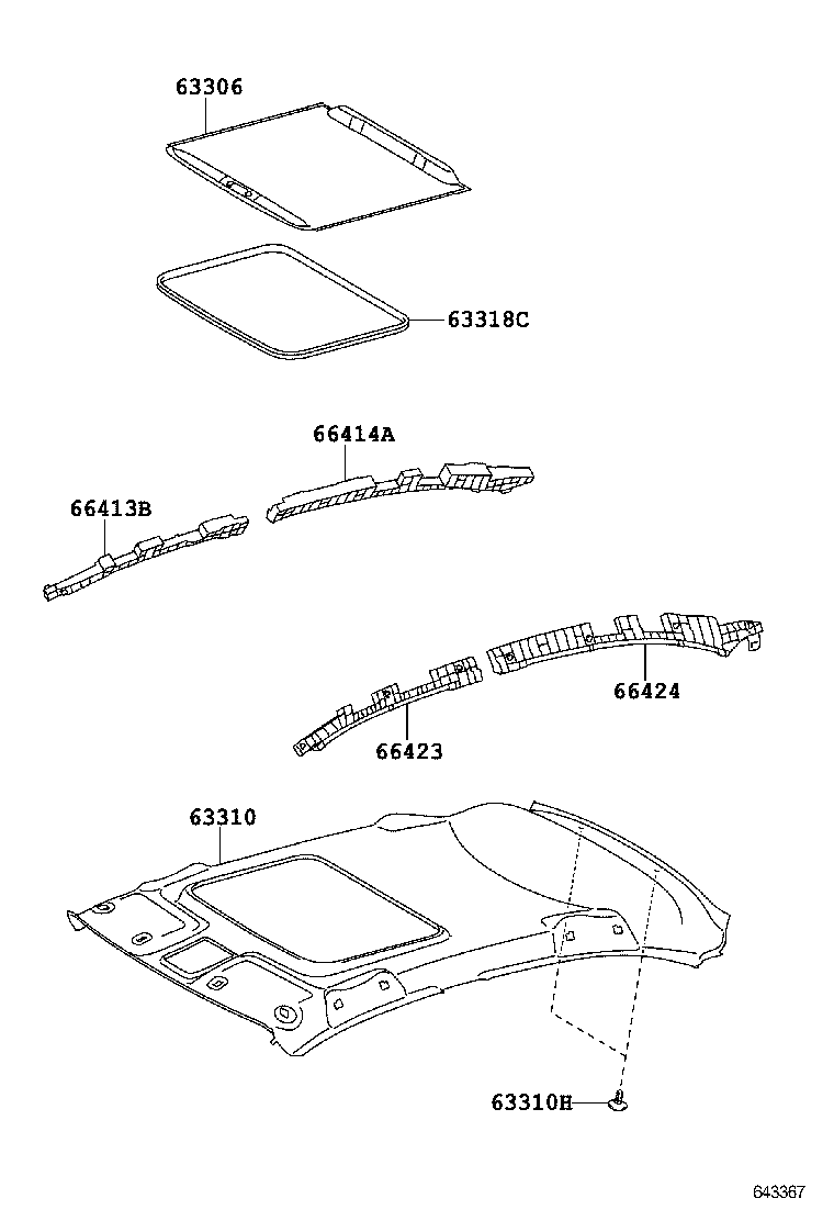 66414-0D360 SPACER, SIDE RAIL, REAR RH product image