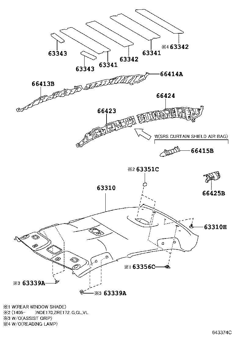 63341-02420 PAD, ROOF SILENCER, NO.1 product image