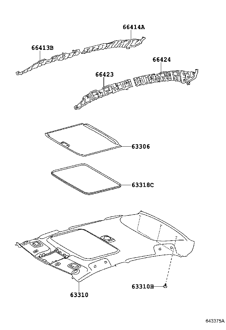 63341-02420 PAD, ROOF SILENCER, NO.1 product image