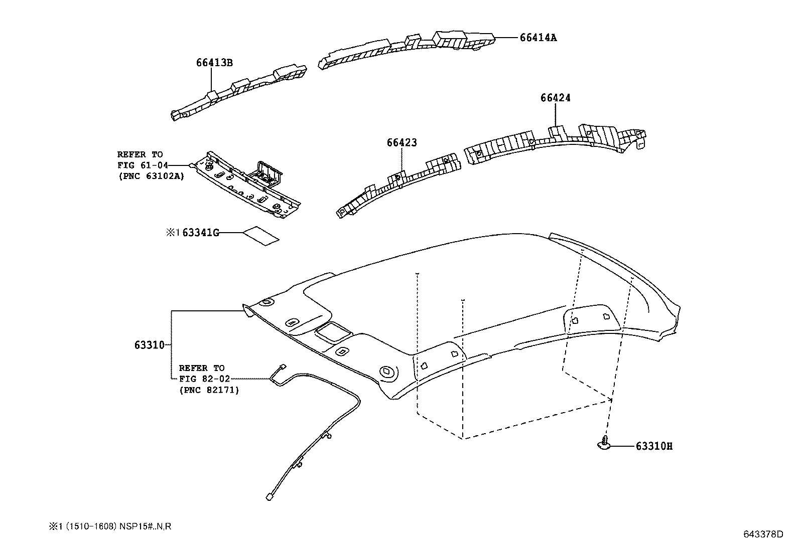 66413-0D280 SPACER, SIDE RAIL, FRONT RH product image