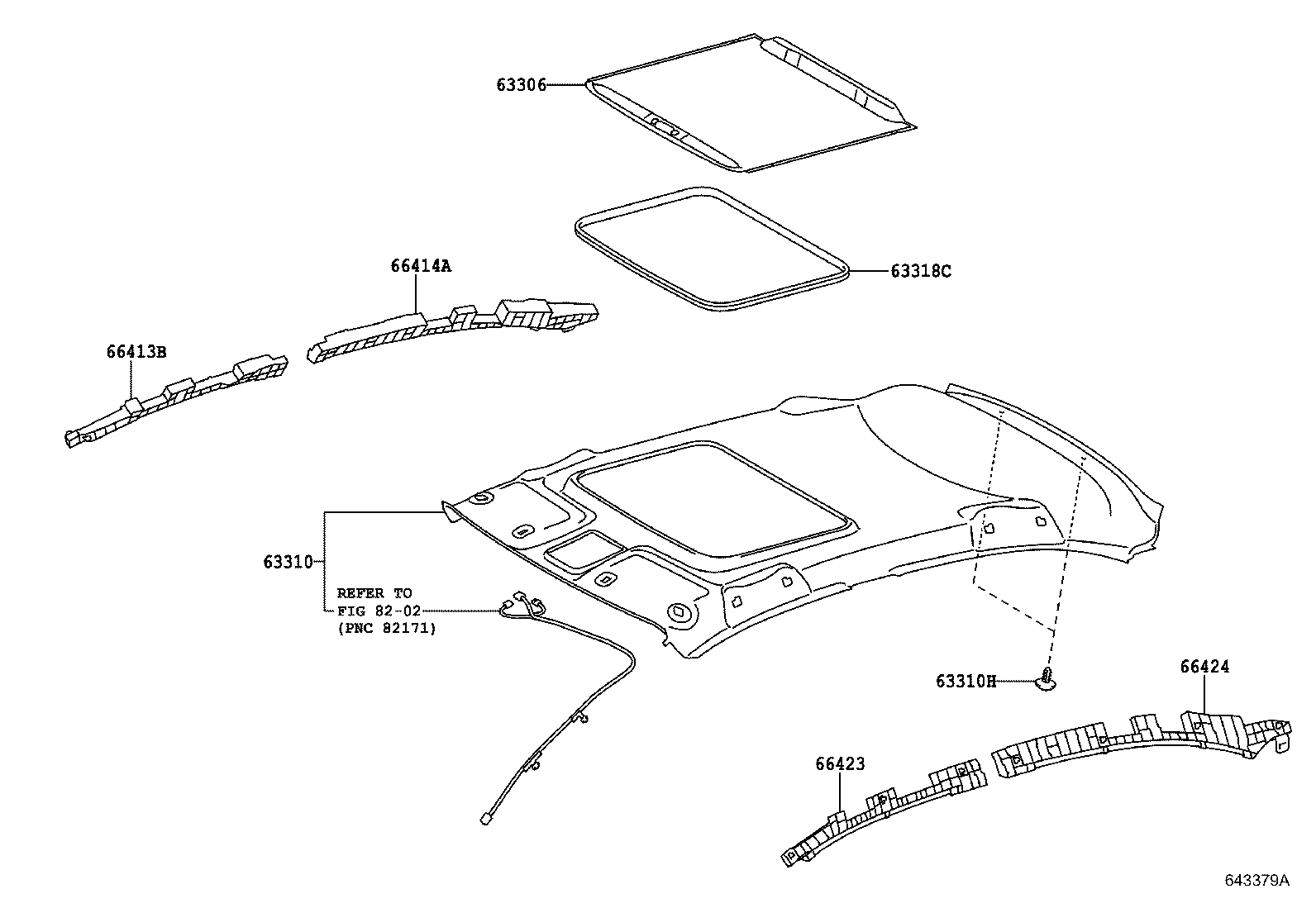 66413-0D280 SPACER, SIDE RAIL, FRONT RH product image