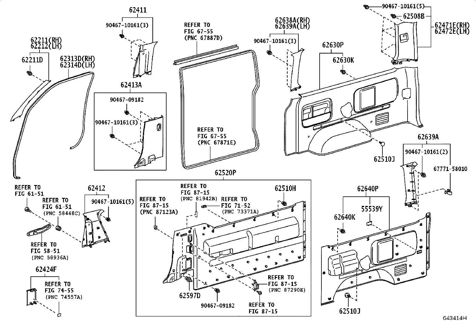 62210-0L010 GARNISH, FRONT PILLAR, RH product image