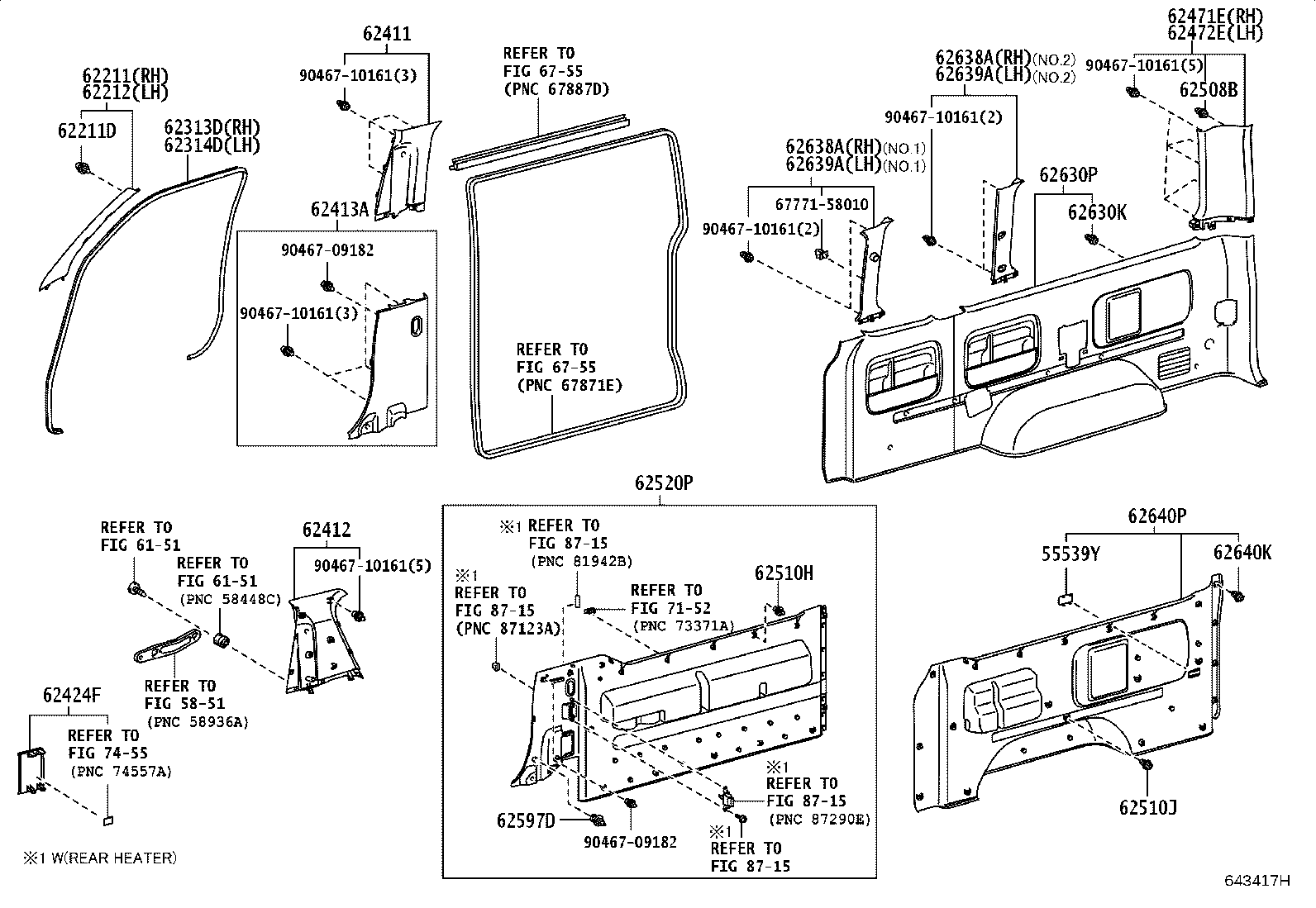62210-0L010 GARNISH, FRONT PILLAR, RH product image