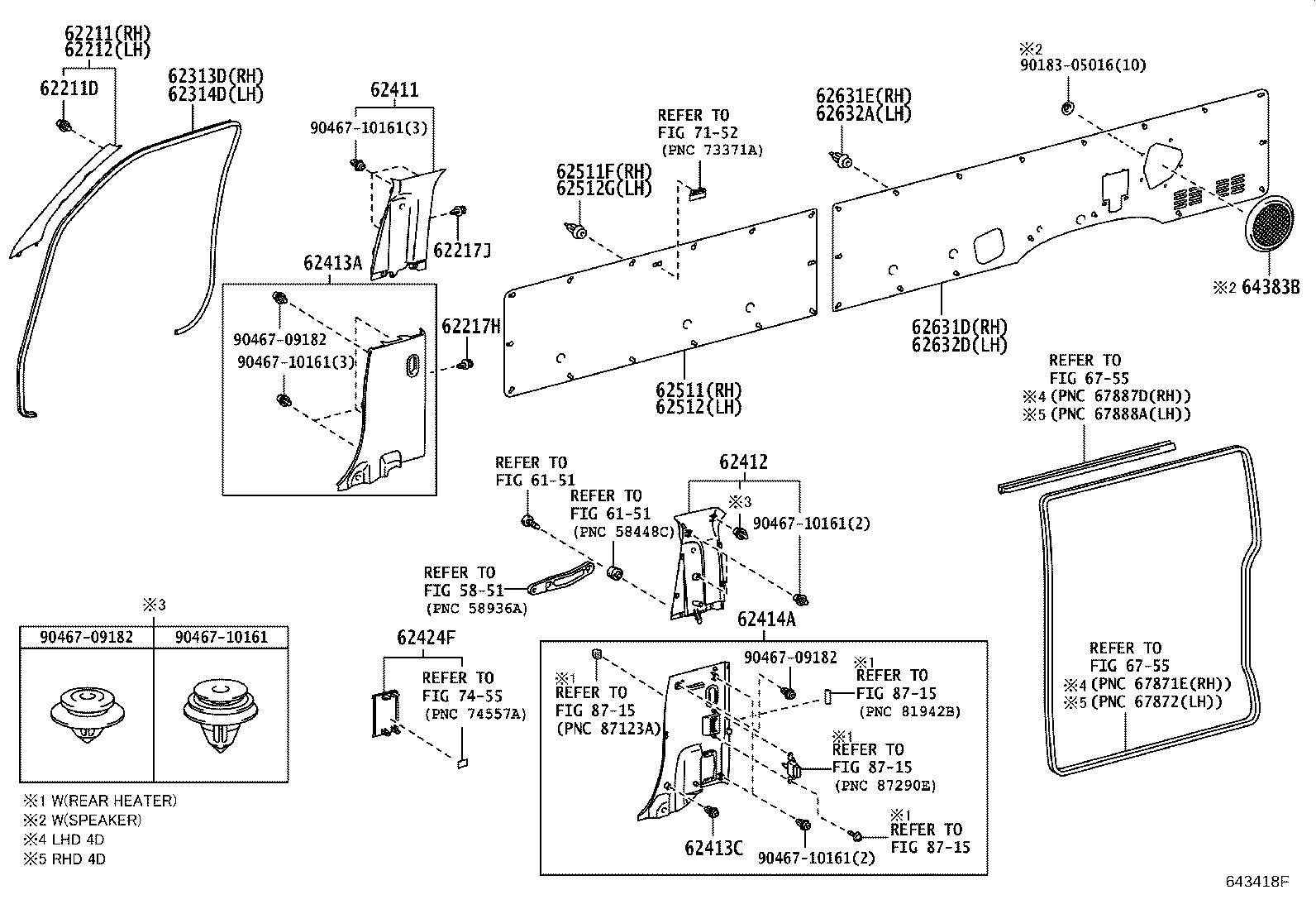62210-0L010 GARNISH, FRONT PILLAR, RH product image