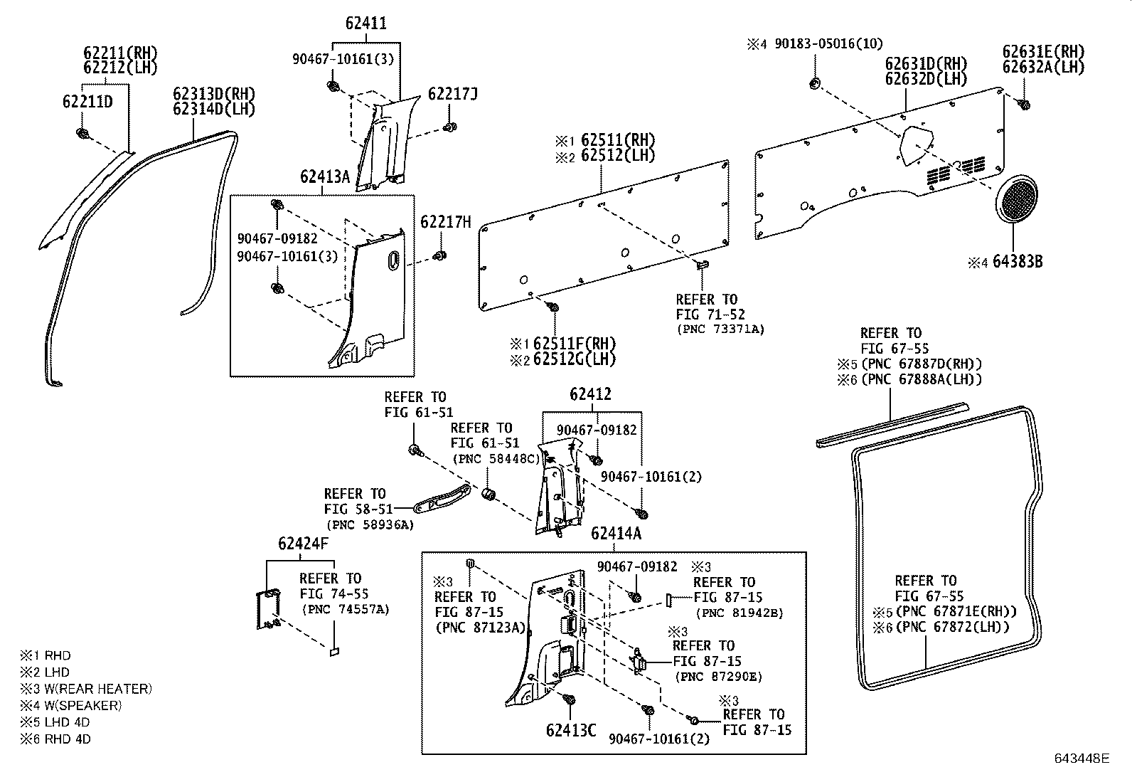 62210-0L010 GARNISH, FRONT PILLAR, RH product image