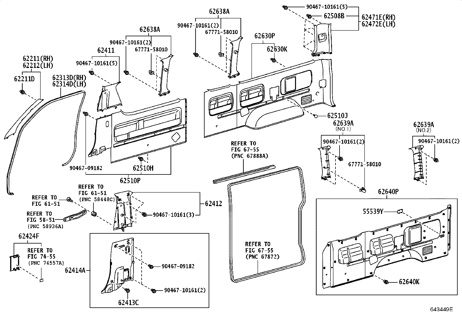 62210-0L010 GARNISH, FRONT PILLAR, RH product image