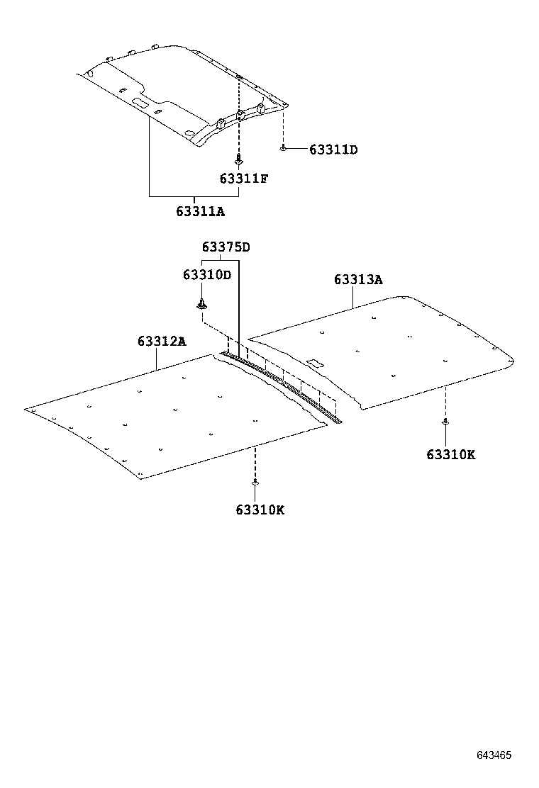 63343-26130 PAD, ROOF SILENCER, NO.3 product image