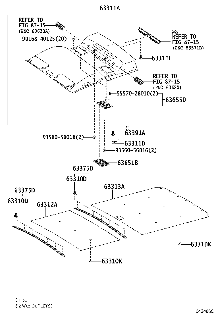 63343-26130 PAD, ROOF SILENCER, NO.3 product image