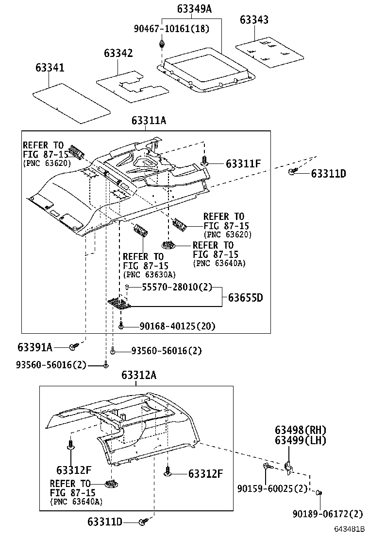 63343-26130 PAD, ROOF SILENCER, NO.3 product image