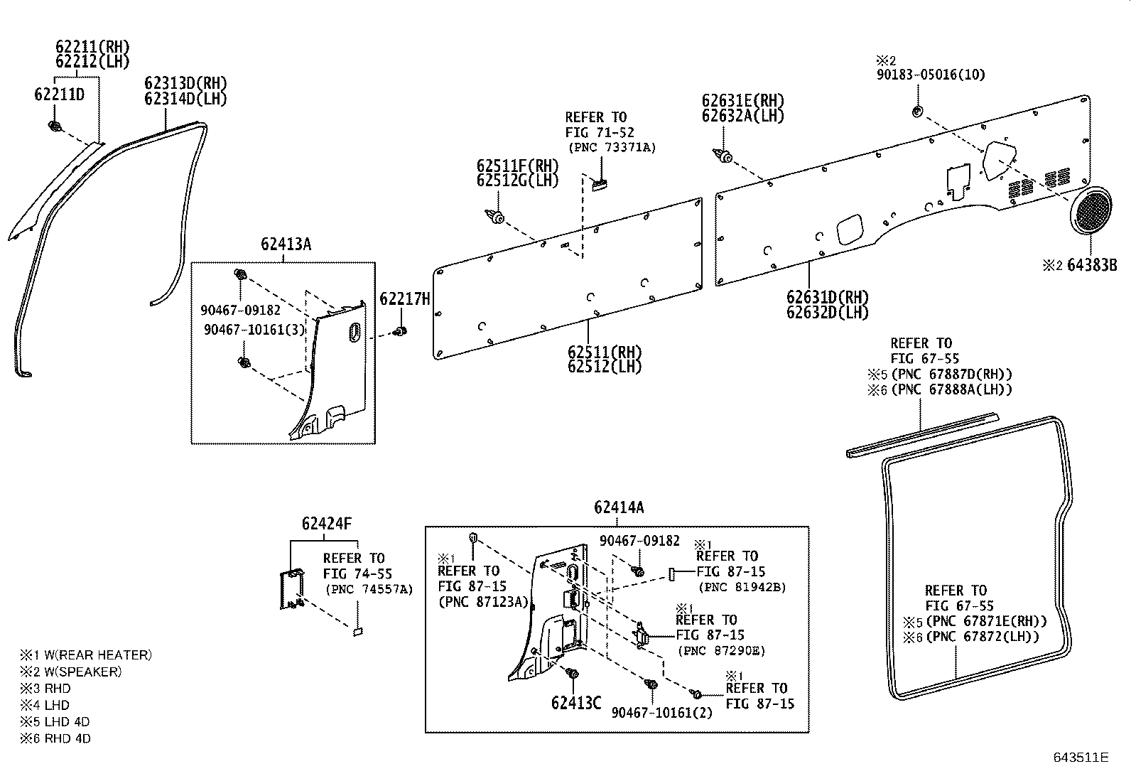 62210-0L010 GARNISH, FRONT PILLAR, RH product image