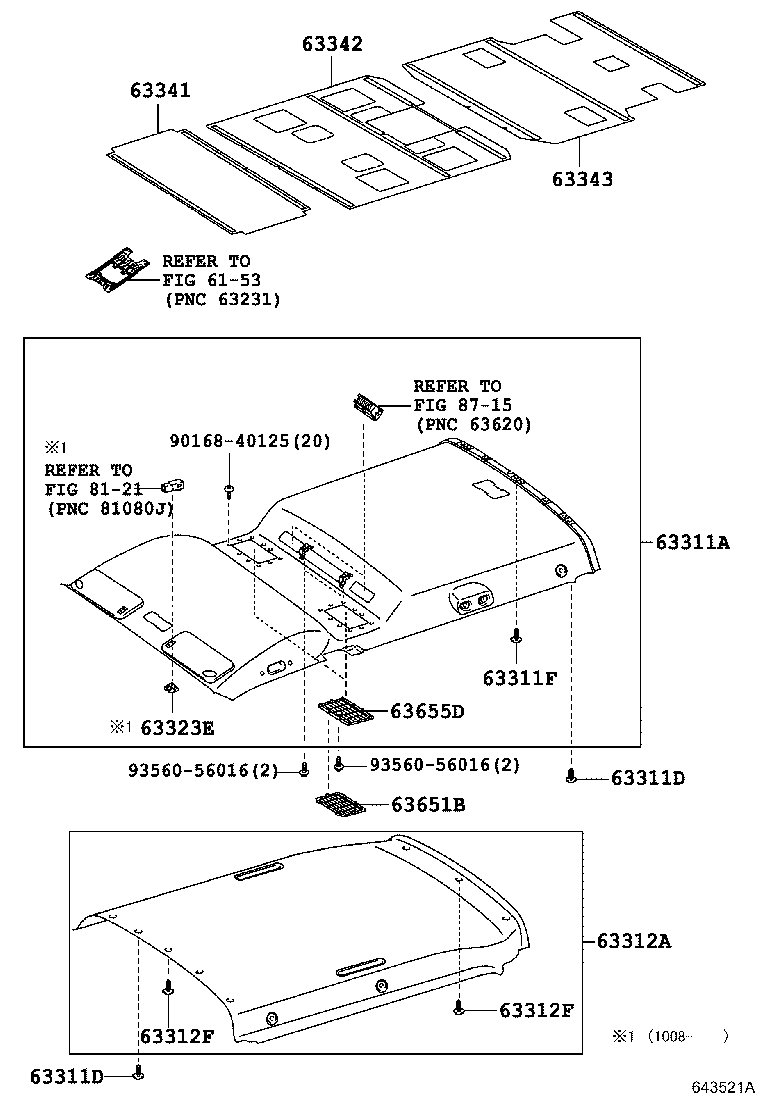 63343-26090 PAD, ROOF SILENCER, NO.3 product image