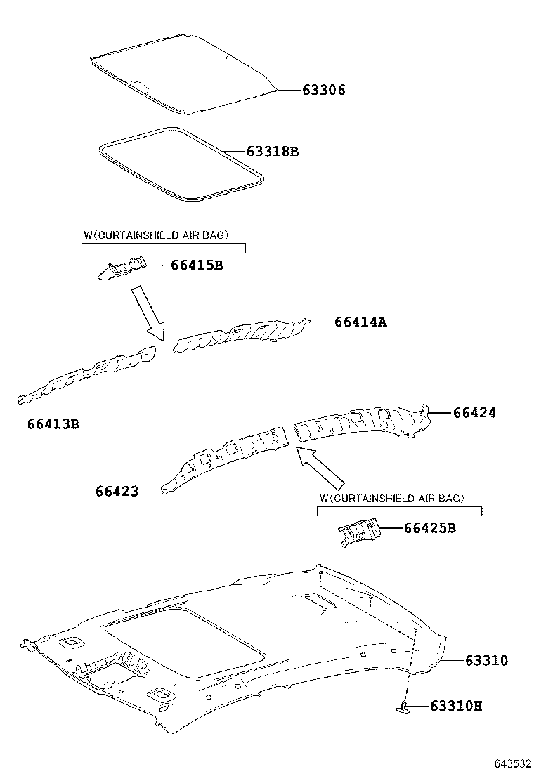 63341-02440 PAD, ROOF SILENCER, NO.2 product image