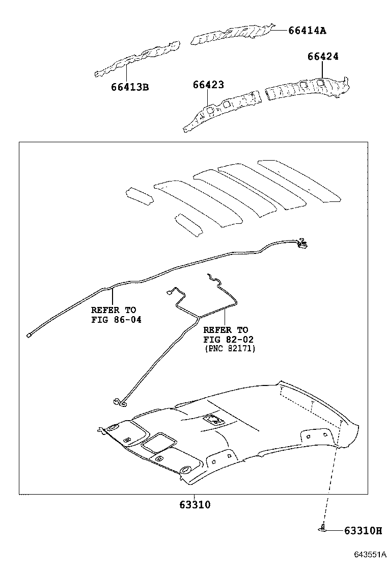66415-02150 SPACER, SIDE RAIL, REAR NO.2 RH product image