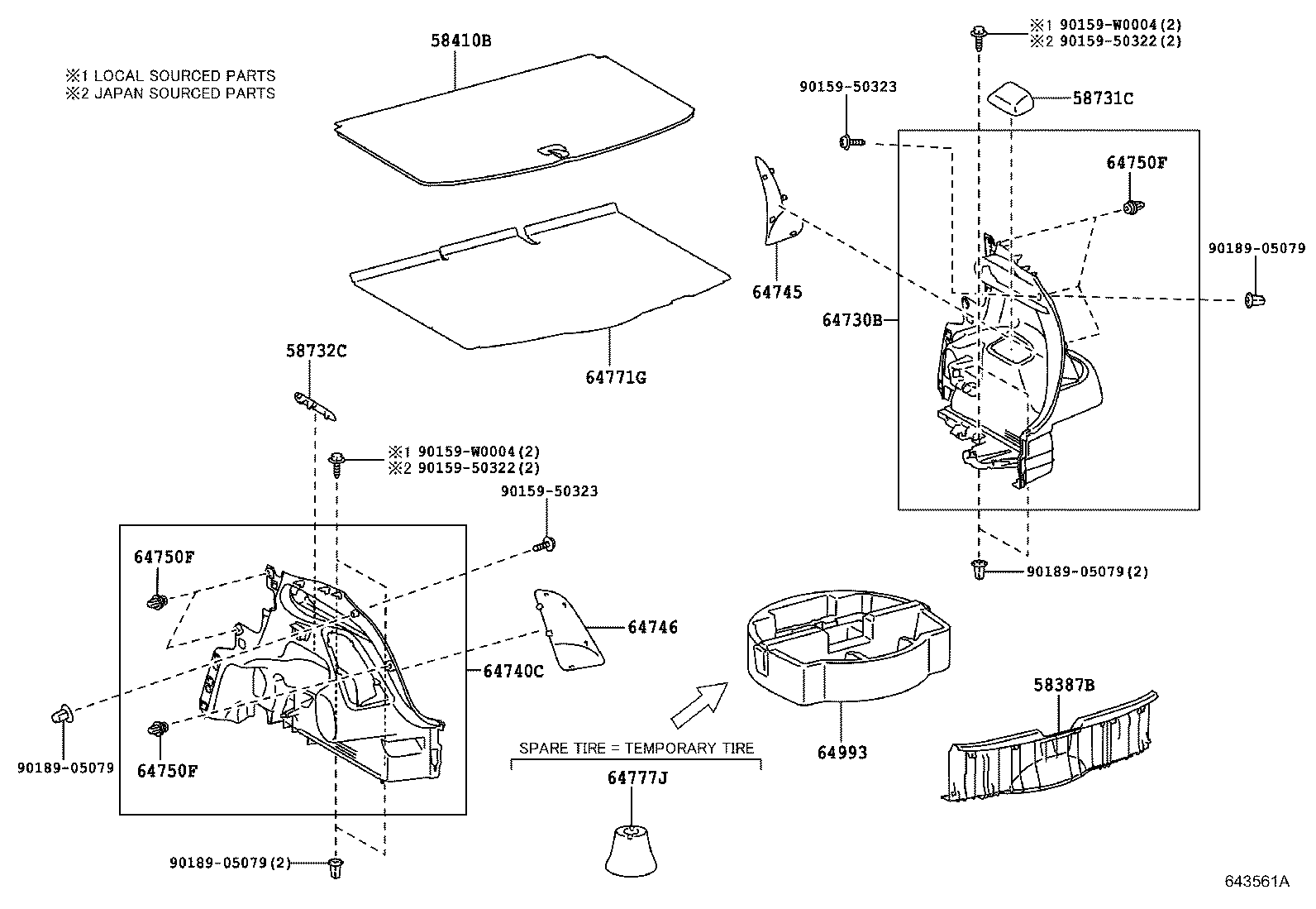 64330-52420 PANEL ASSY, PACKAGE TRAY TRIM product image