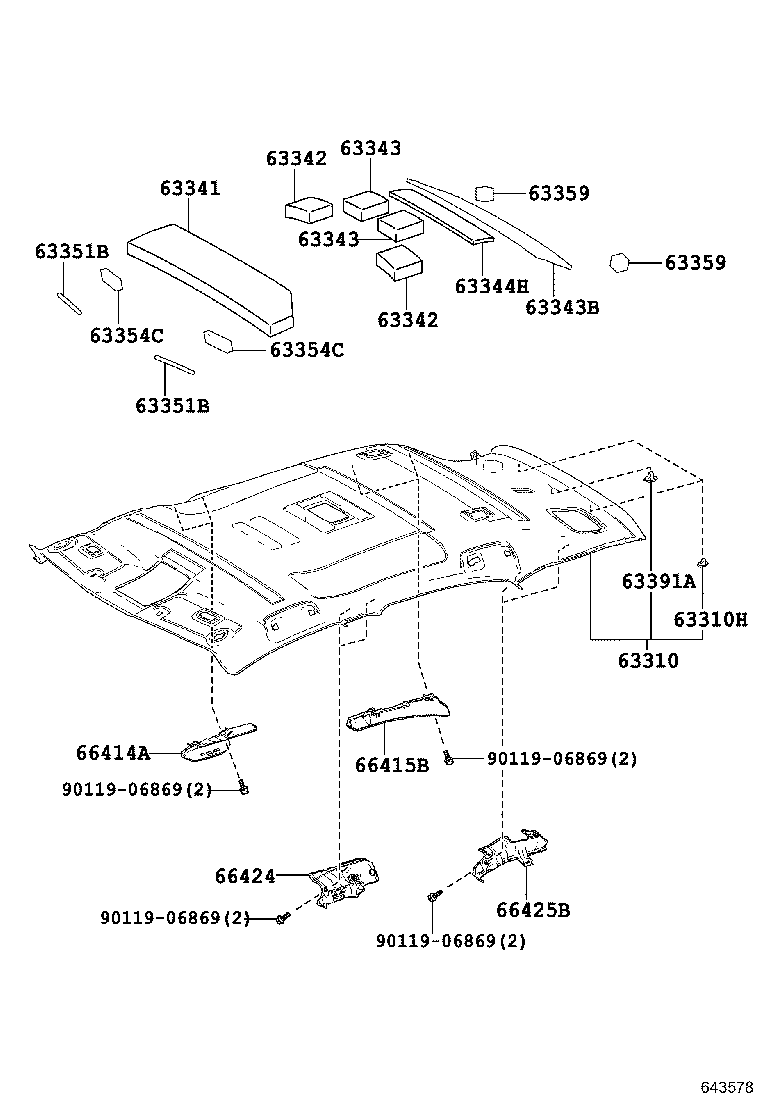 66415-78010 SPACER, SIDE RAIL, REAR NO.2 RH product image