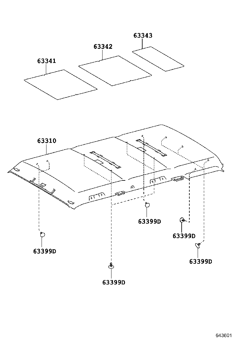 63339-60040 COVER, ROOF HEADLINING SERVICE HOLE product image