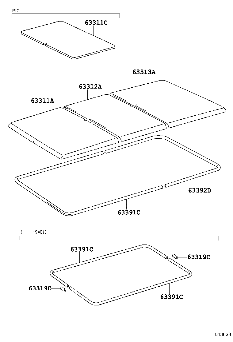 63665-60010 SPACER, ROOF HEADLINING product image