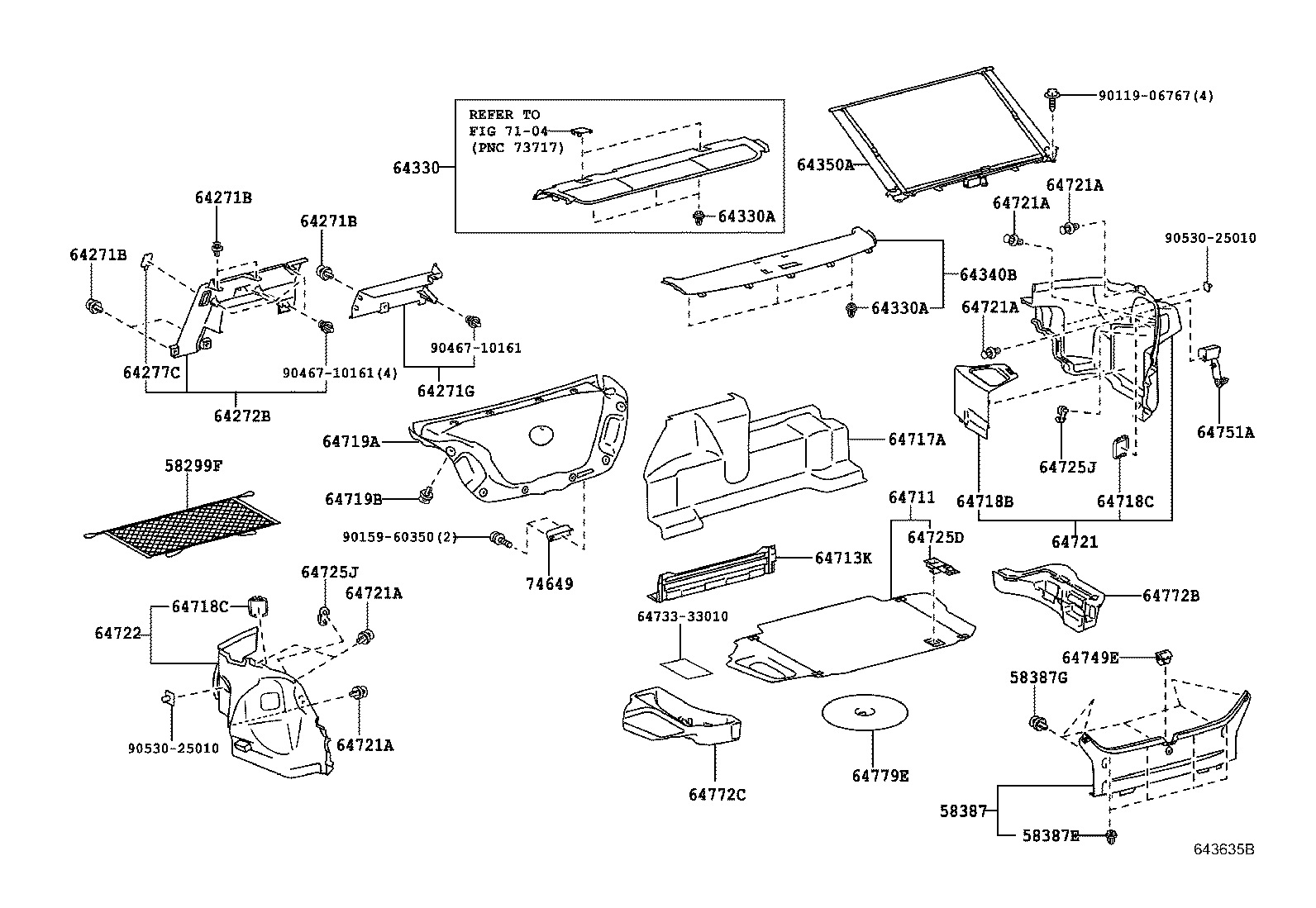 64271-33070 BOARD, ROOM PARTITION, RH product image